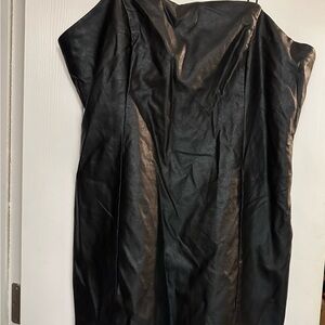 Leather like mini dress